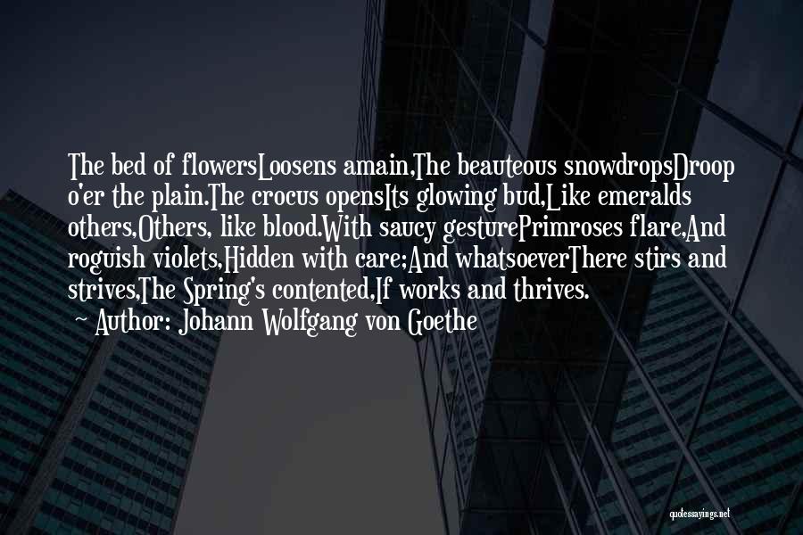 Flower Bed Quotes By Johann Wolfgang Von Goethe