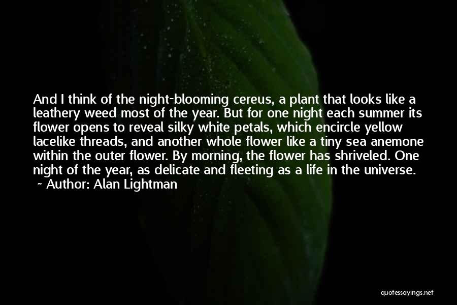 Flower Blooming Life Quotes By Alan Lightman