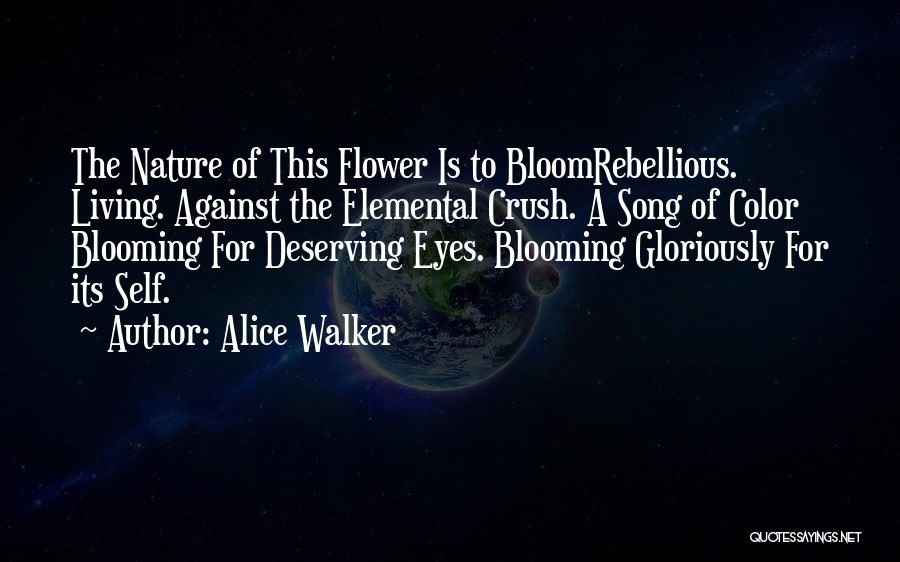 Flower Blooming Quotes By Alice Walker