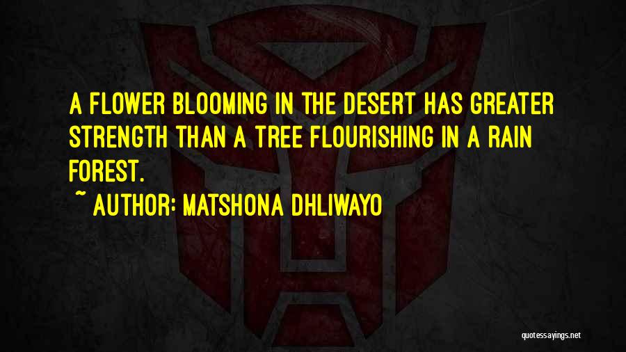 Flower Blooming Quotes By Matshona Dhliwayo