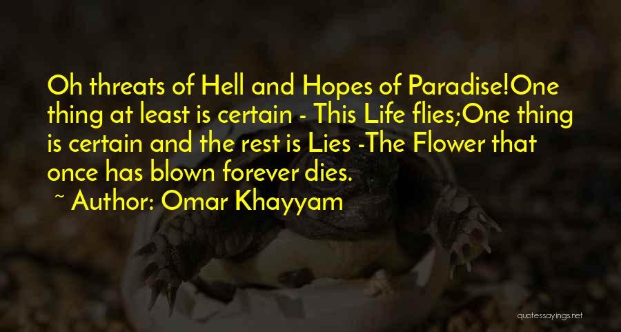 Flower Dies Quotes By Omar Khayyam