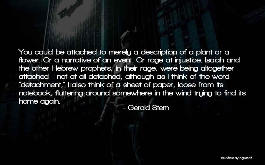 Flower Home Quotes By Gerald Stern Flower Home Quotes By Gerald Stern