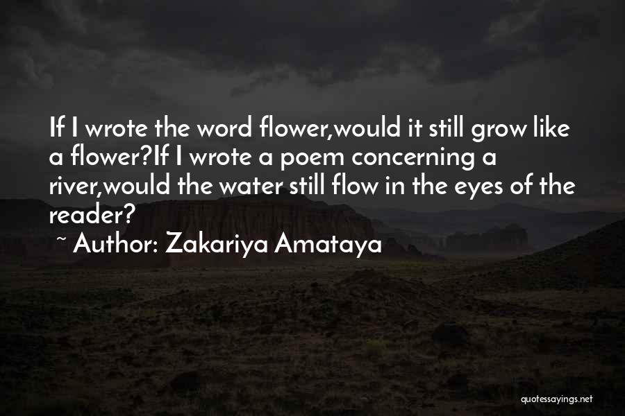 Flower In Water Quotes By Zakariya Amataya