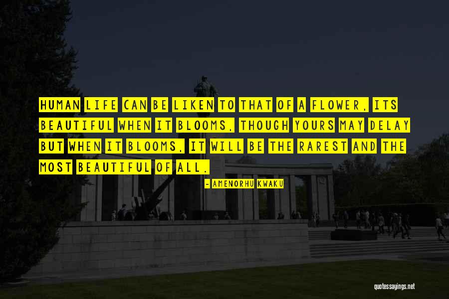 Flower Life Quotes By Amenorhu Kwaku