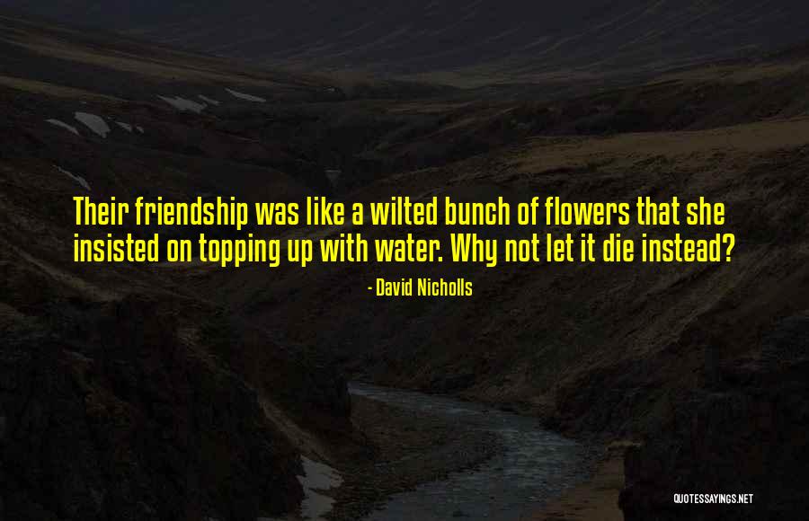 Flowers And Friendship Quotes By David Nicholls Flowers And Friendship Quotes By David Nicholls