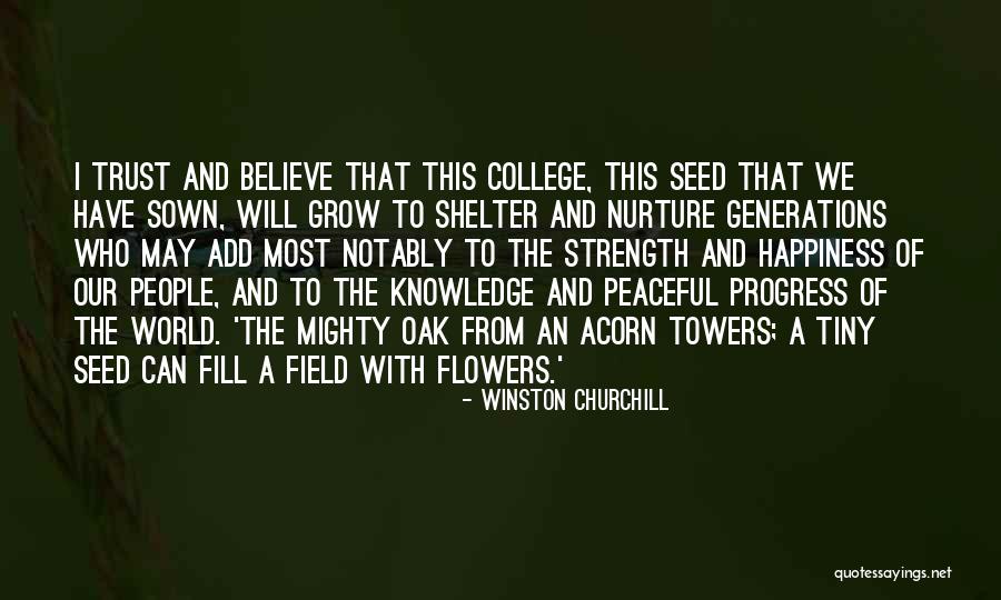 Flowers And Happiness Quotes By Winston Churchill