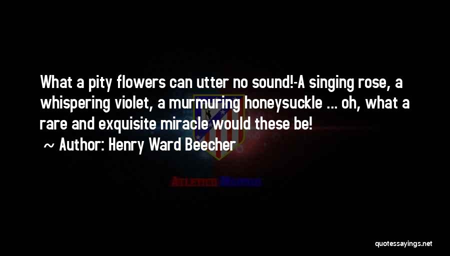 Flowers And Music Quotes By Henry Ward Beecher