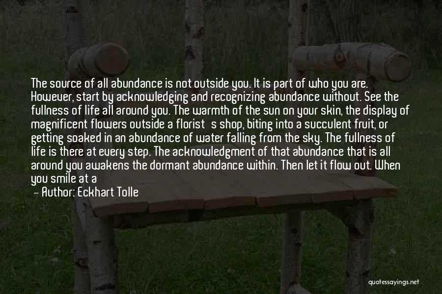 Flowers And Water Quotes By Eckhart Tolle