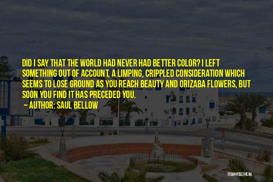 Flowers Beauty Quotes By Saul Bellow