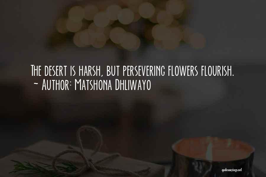 Flowers In The Desert Quotes By Matshona Dhliwayo