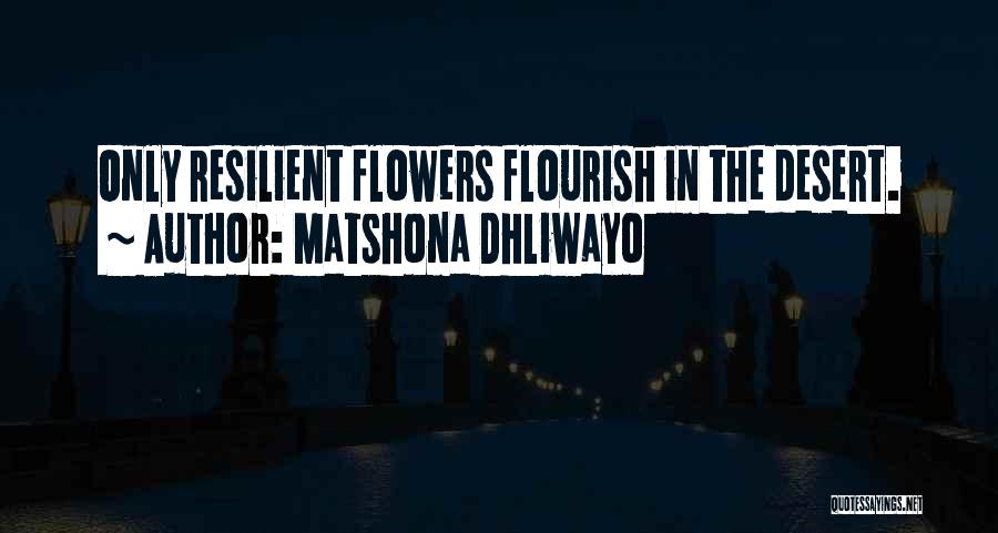 Flowers In The Desert Quotes By Matshona Dhliwayo