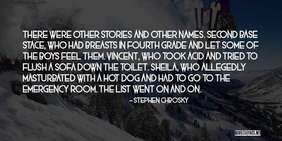 Flush Toilet Quotes By Stephen Chbosky