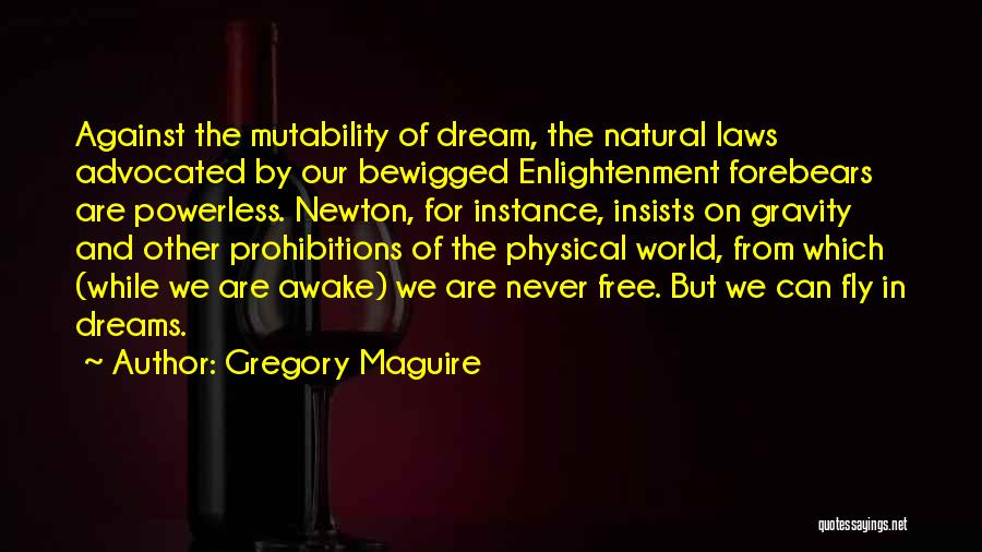 Fly And Dream Quotes By Gregory Maguire