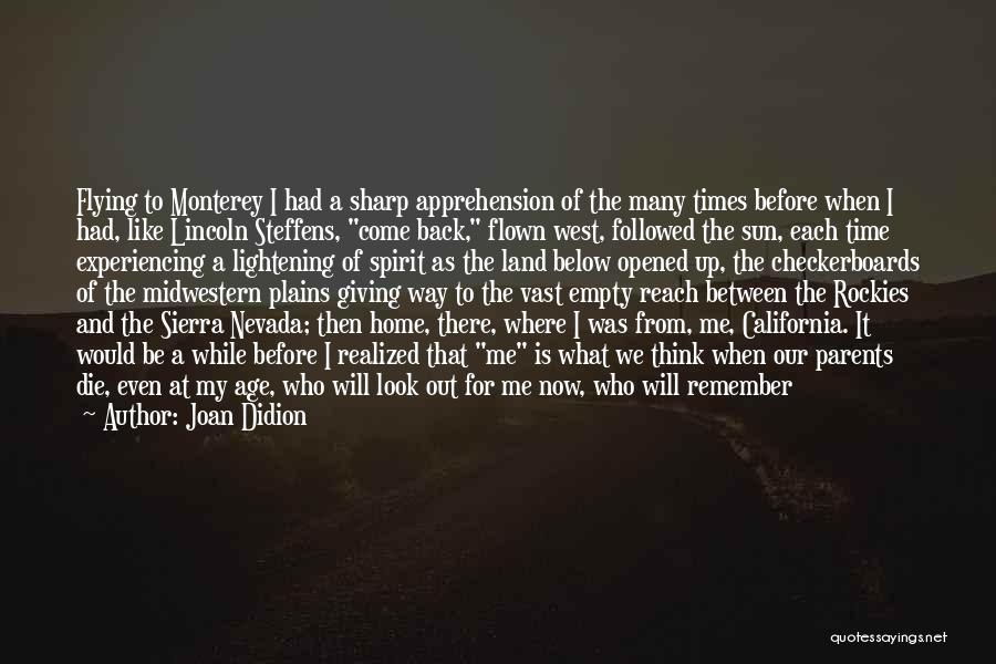 Flying Home Quotes By Joan Didion