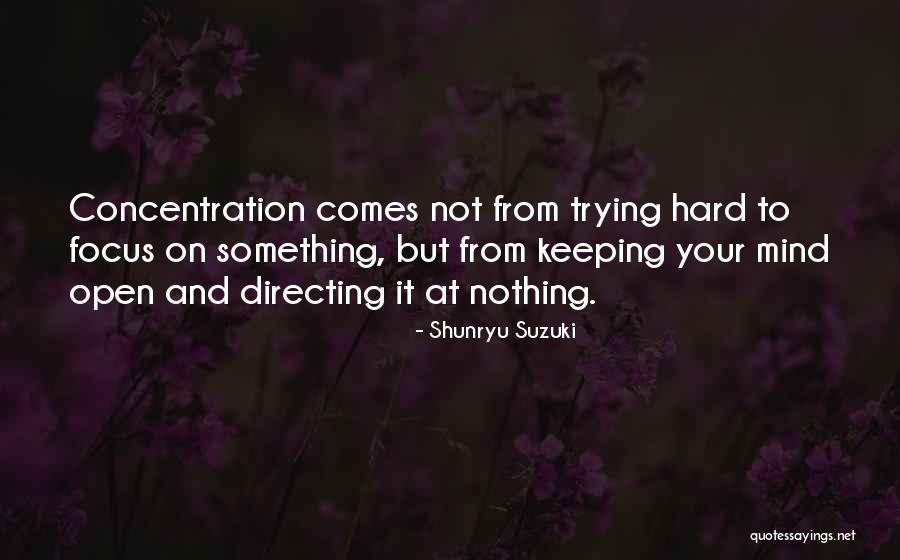 Focus And Concentration Quotes By Shunryu Suzuki