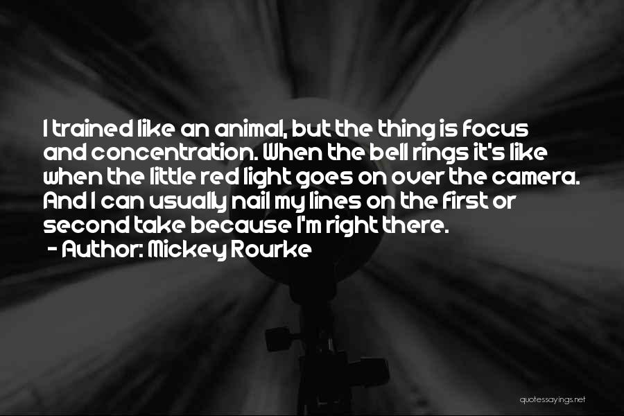 Focus On Camera Quotes By Mickey Rourke