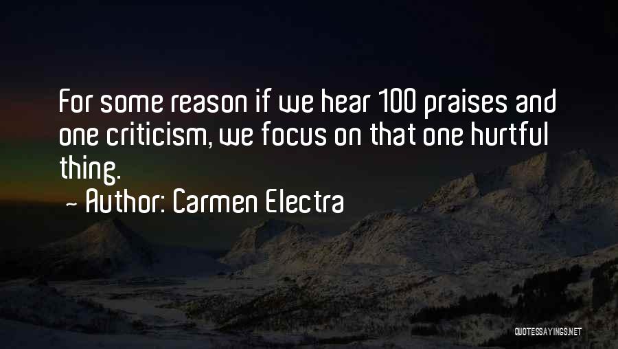 Focus On One Thing Quotes By Carmen Electra