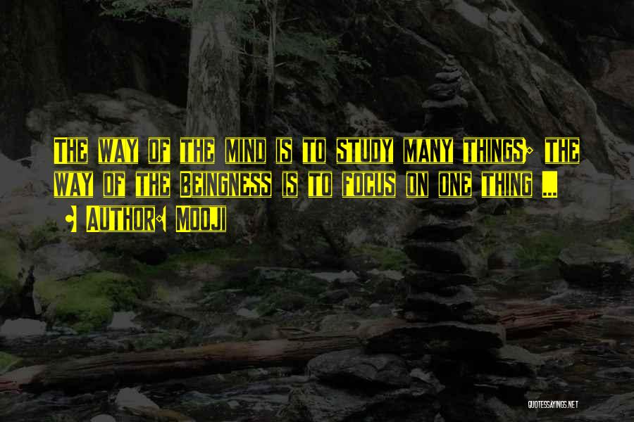 Focus On One Thing Quotes By Mooji
