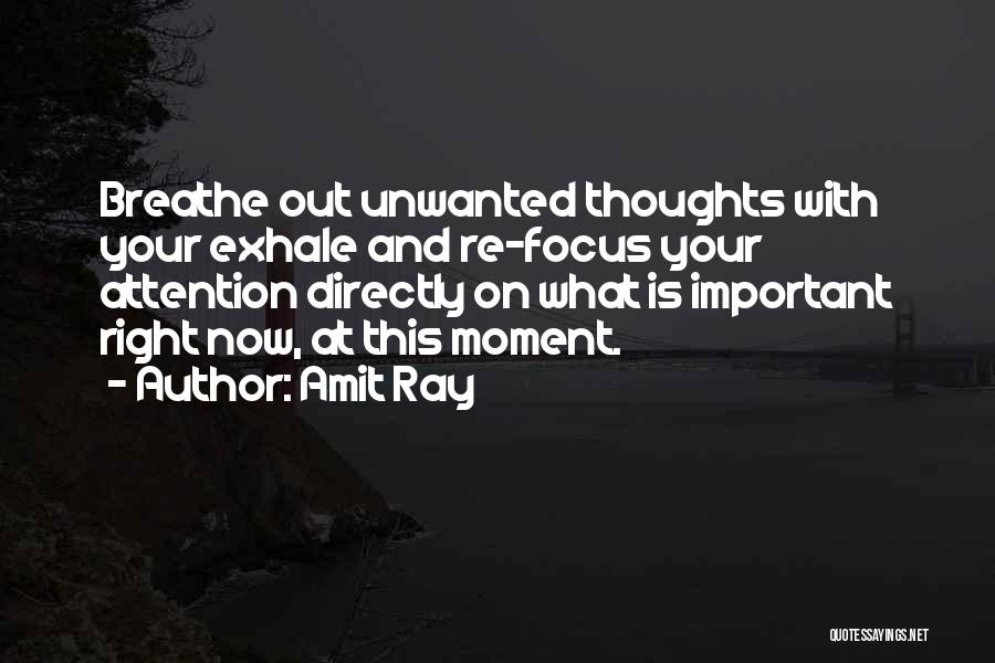 Focus On Present Quotes By Amit Ray