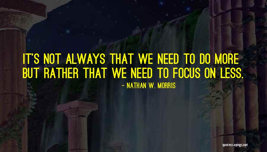 Focus On Success Quotes By Nathan W. Morris Focus On Success Quotes By Nathan W. Morris