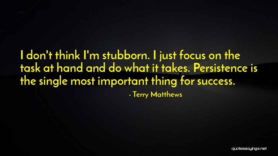 Focus On Success Quotes By Terry Matthews Focus On Success Quotes By Terry Matthews