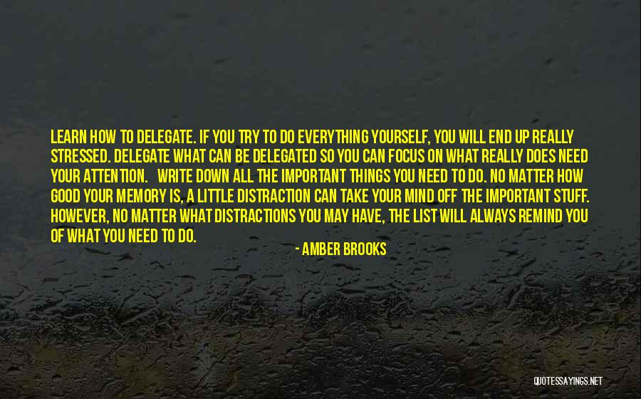 Focus On The Important Things Quotes By Amber Brooks Focus On The Important Things Quotes By Amber Brooks