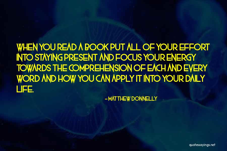 Focus The Book Quotes By Matthew Donnelly Focus The Book Quotes By Matthew Donnelly