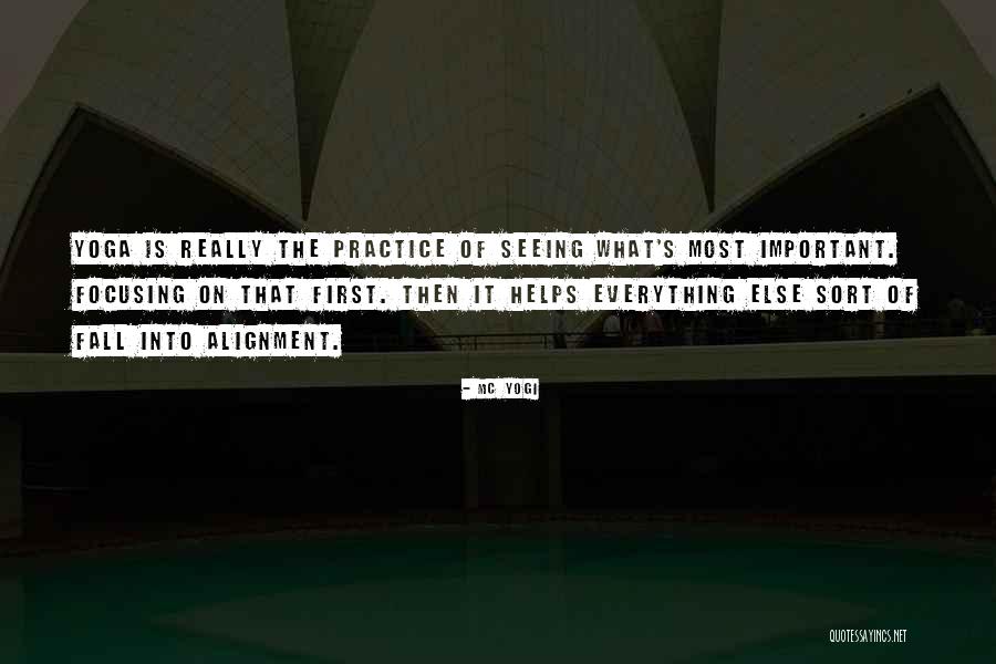 Focusing On Important Things Quotes By MC Yogi Focusing On Important Things Quotes By MC Yogi