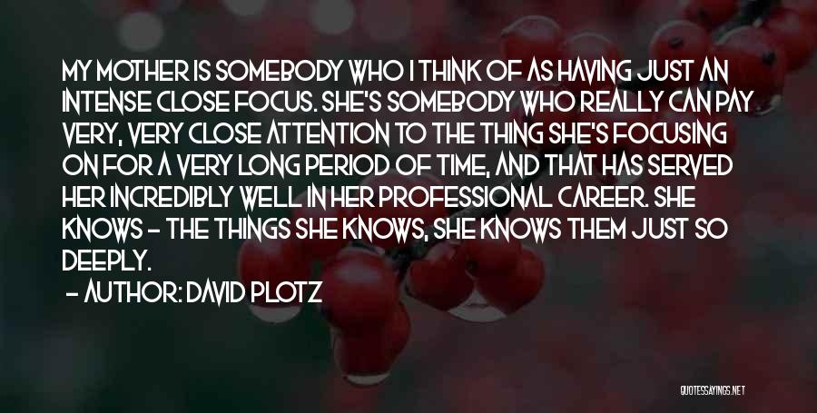 Focusing On My Career Quotes By David Plotz