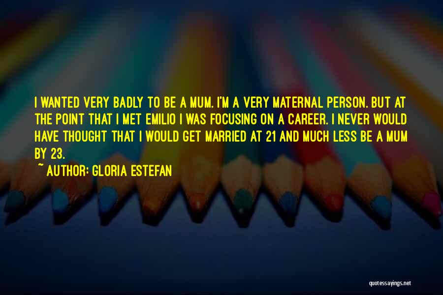 Focusing On My Career Quotes By Gloria Estefan