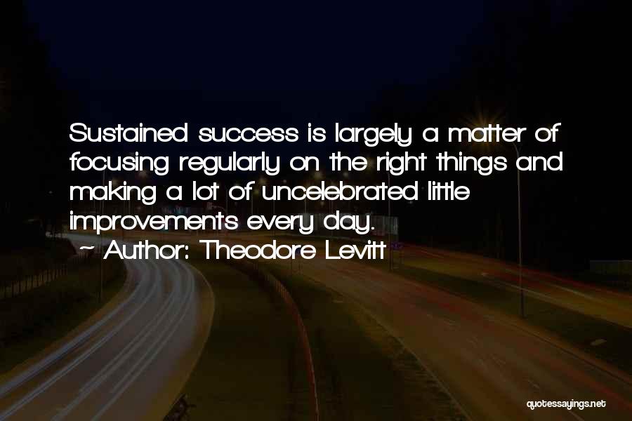 Focusing On The Little Things Quotes By Theodore Levitt