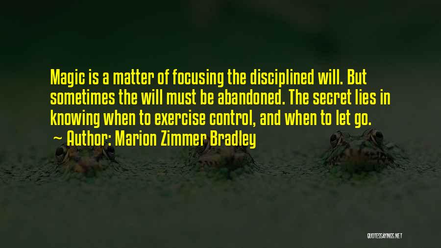 Focusing On Things That Matter Quotes By Marion Zimmer Bradley