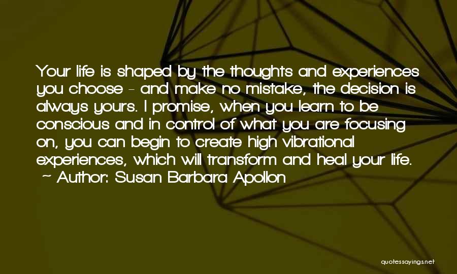 Focusing On What You Can Control Quotes By Susan Barbara Apollon