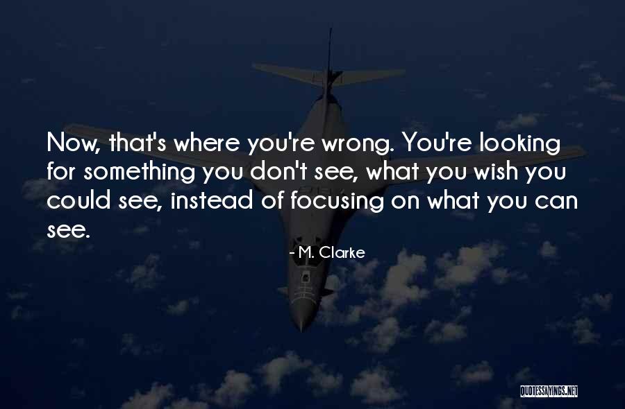 Focusing On Yourself Instead Of Others Quotes By M. Clarke