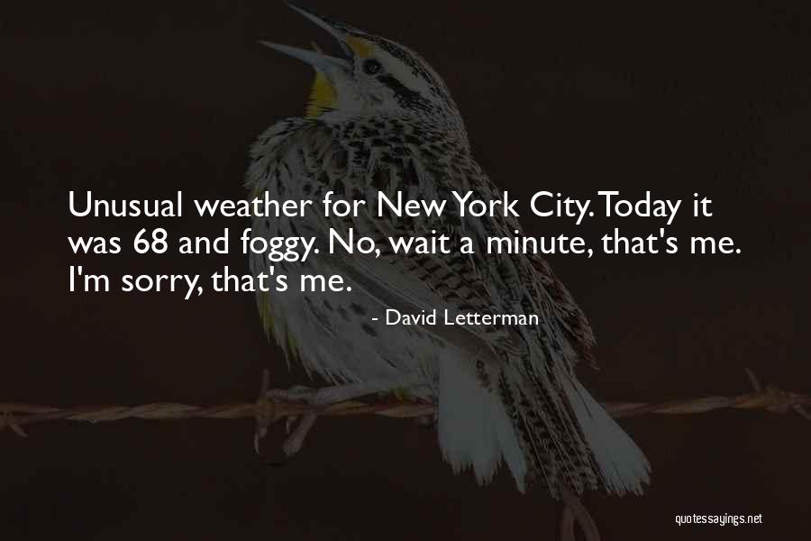 Foggy Weather Quotes By David Letterman Foggy Weather Quotes By David Letterman