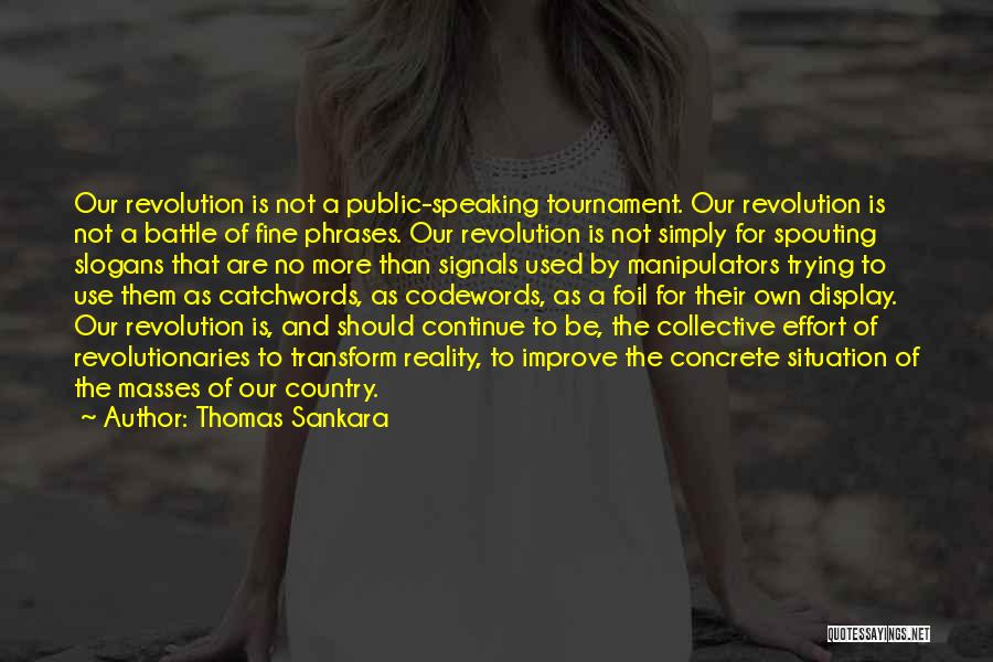 Foil Quotes By Thomas Sankara