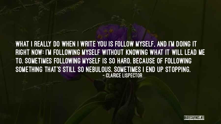 Follow And Lead Quotes By Clarice Lispector