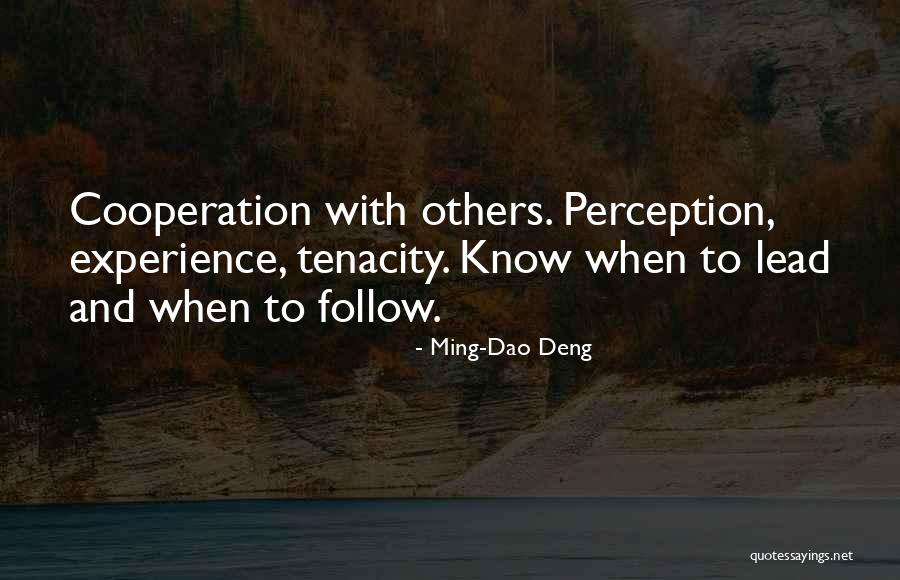 Follow And Lead Quotes By Ming-Dao Deng