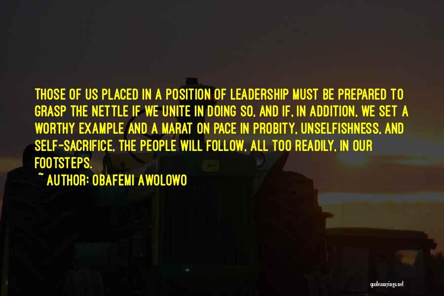 Follow In The Footsteps Quotes By Obafemi Awolowo