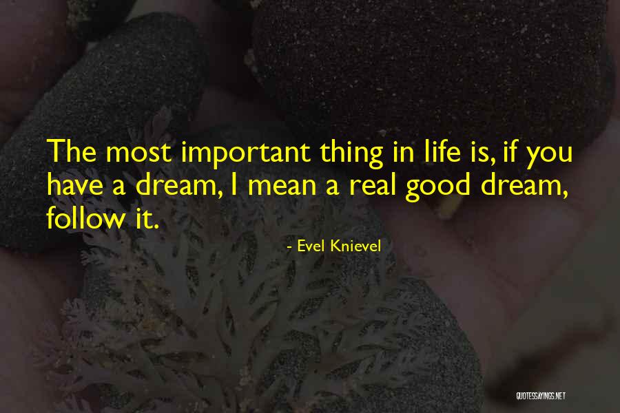 Follow The Dream Quotes By Evel Knievel