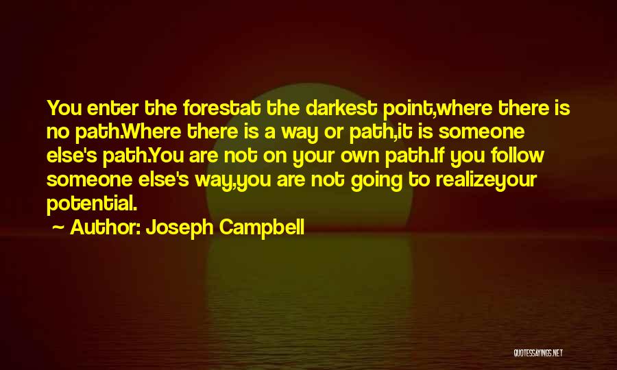 Follow Your Own Way Quotes By Joseph Campbell