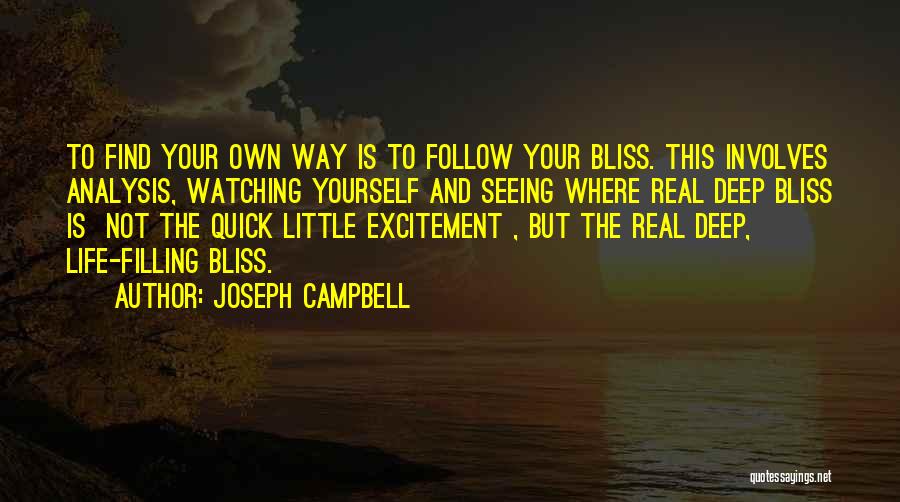 Follow Your Own Way Quotes By Joseph Campbell