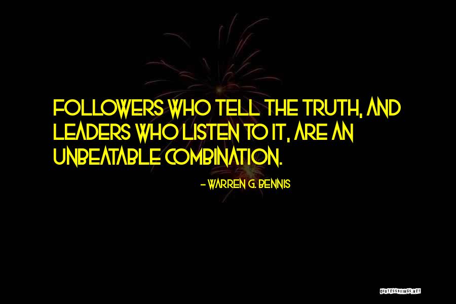 Followers And Leaders Quotes By Warren G. Bennis