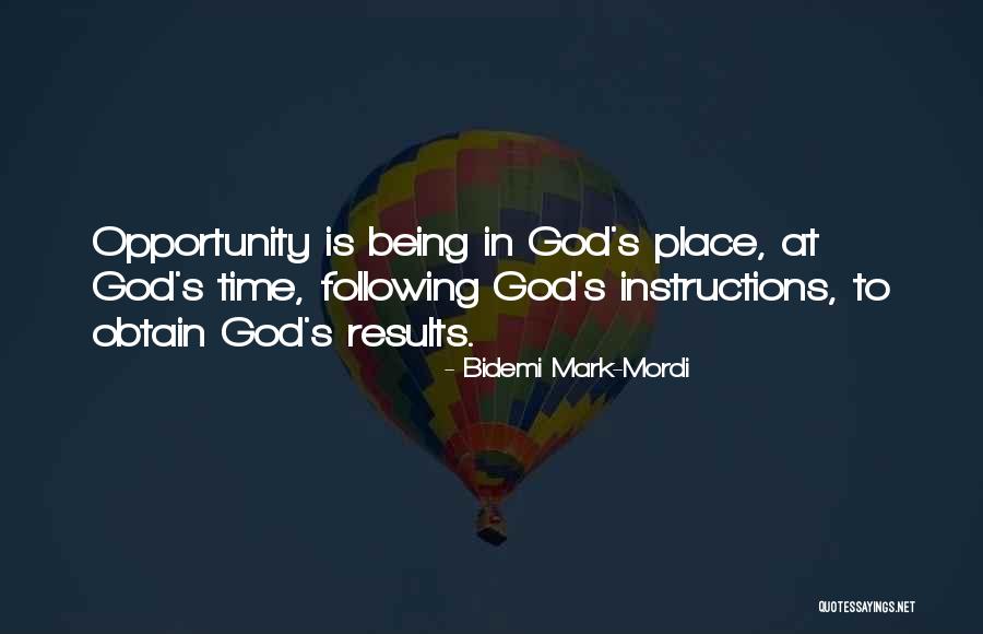 Following God Quotes By Bidemi Mark-Mordi