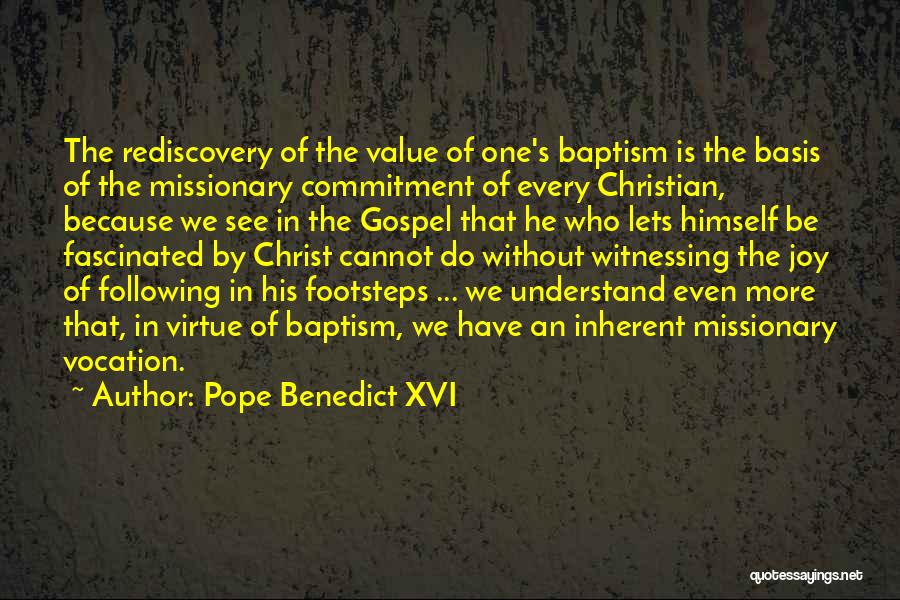 Following In Footsteps Quotes By Pope Benedict XVI