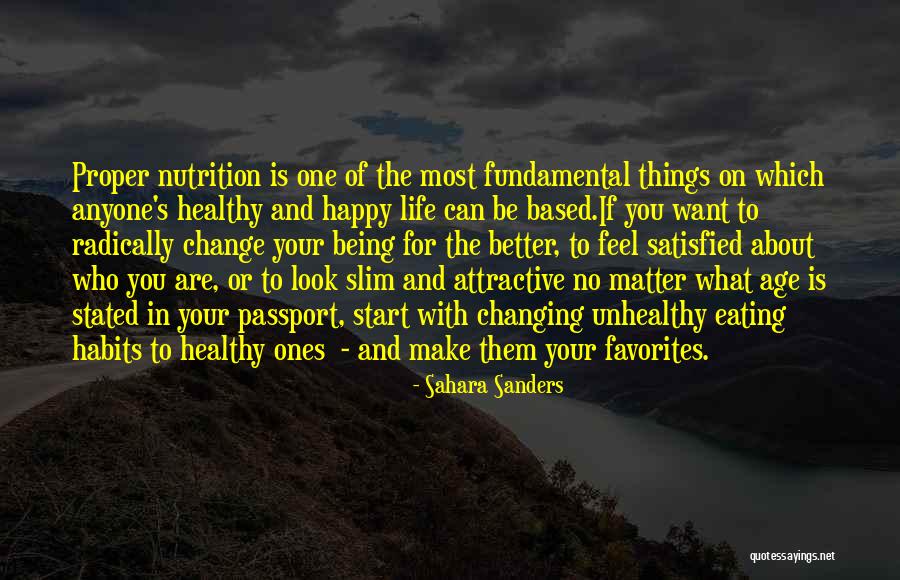 Food And Healthy Eating Quotes By Sahara Sanders