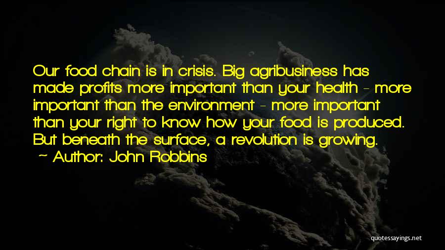 Food Chain Quotes By John Robbins