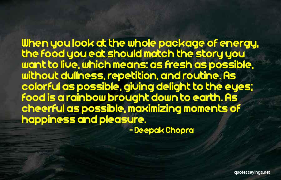 Food Delight Quotes By Deepak Chopra