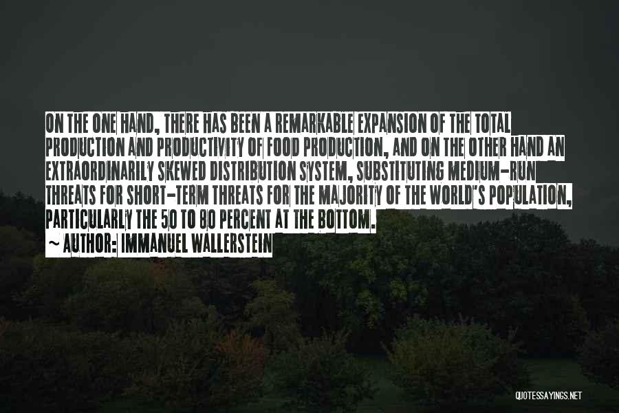 Food Distribution Quotes By Immanuel Wallerstein