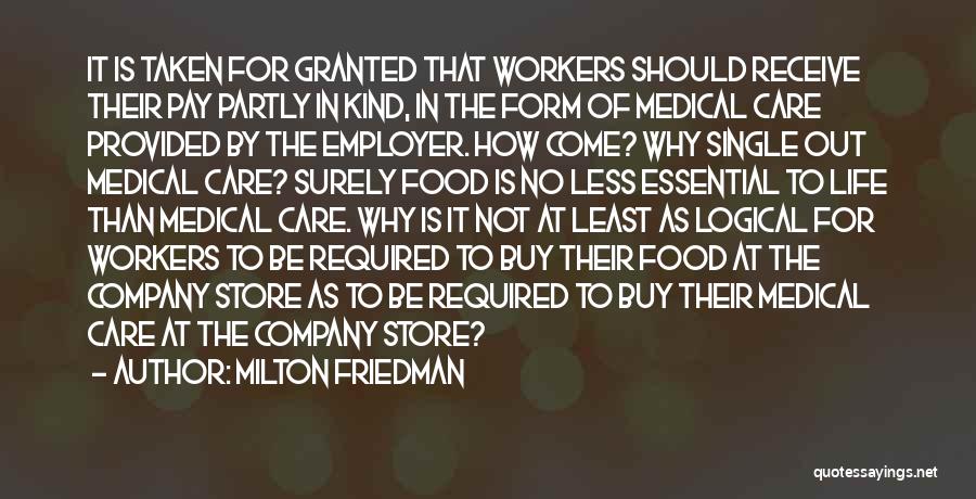 Food For Quotes By Milton Friedman